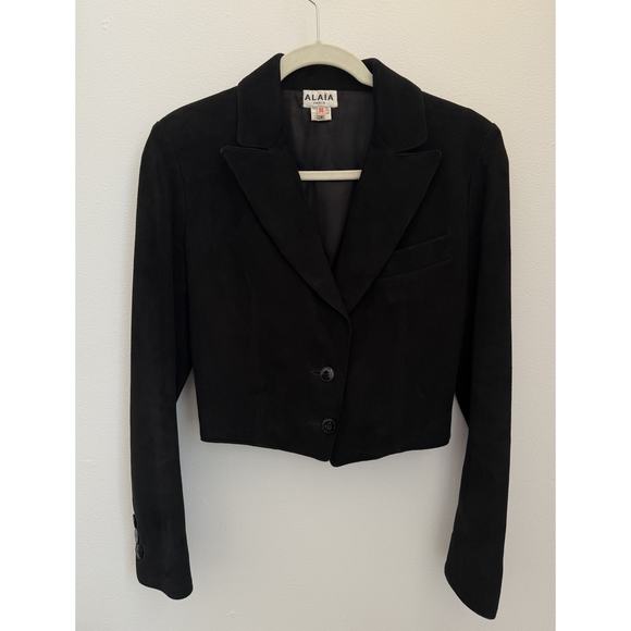 Alaia Jackets & Blazers - Alaia Vintage Suede Cropped Blazer Jacket